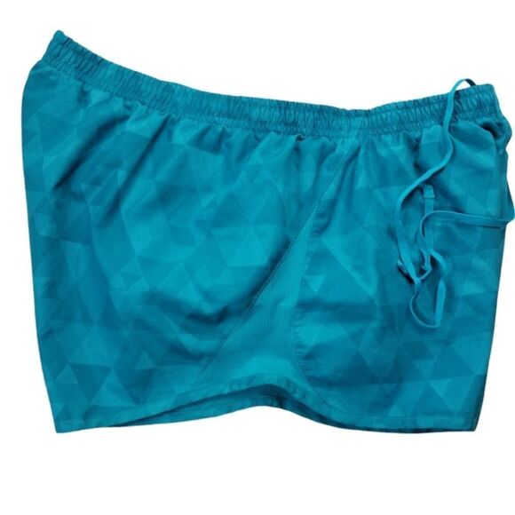 Nike Running Shorts Blue Green Aqua Women's Training and Workout Size L - Picture 4 of 10